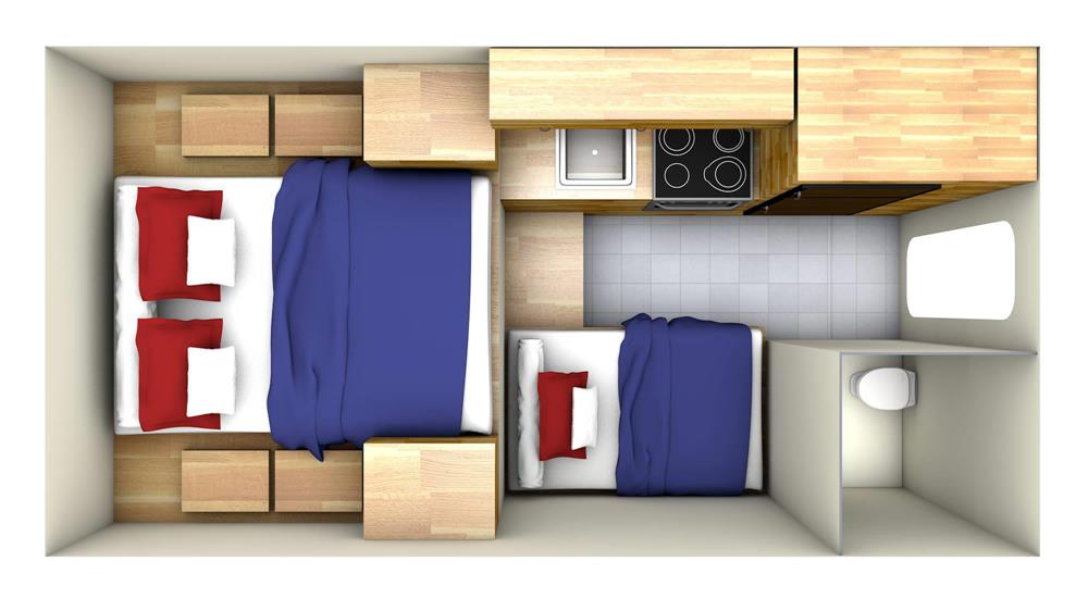 TC-A Maxi Travel Camper (Canadream Canada) - floor plan night