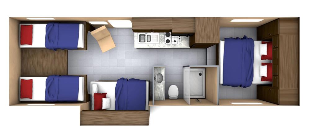 MH-A Maxi Camper (Canadream Canada) - floor plan night