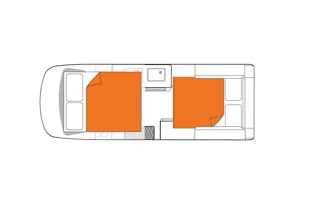 Voyager  (Britz Australië) - floor plan night