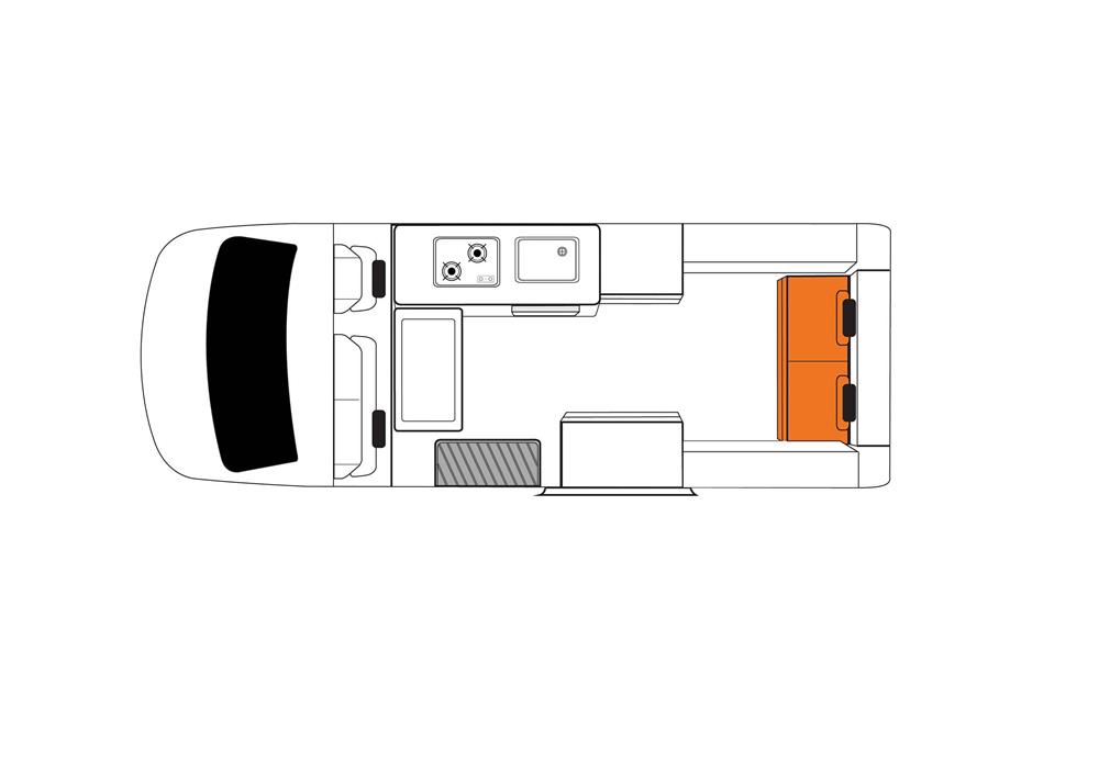 Voyager  (Britz Australië) - floor plan day