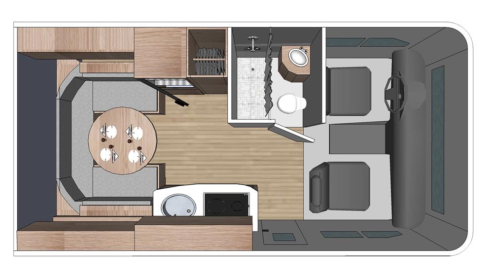 C-Small Camper (Fraserway Canada) - floor plan day