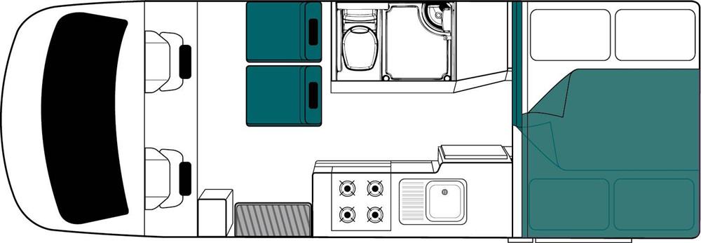 Cascade (Maui Nieuw-Zeeland) - floor plan night