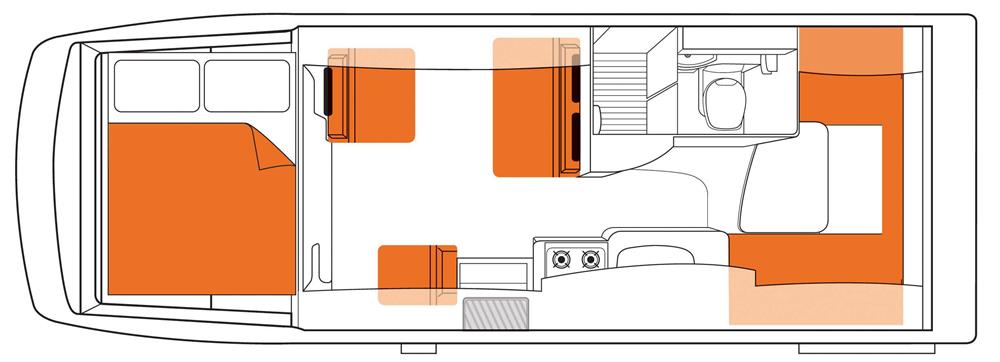 Frontier (Britz Nieuw-Zeeland) - floor plan day