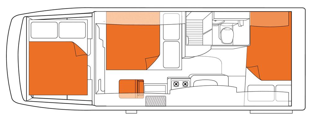 Frontier (Britz Nieuw-Zeeland) - floor plan night