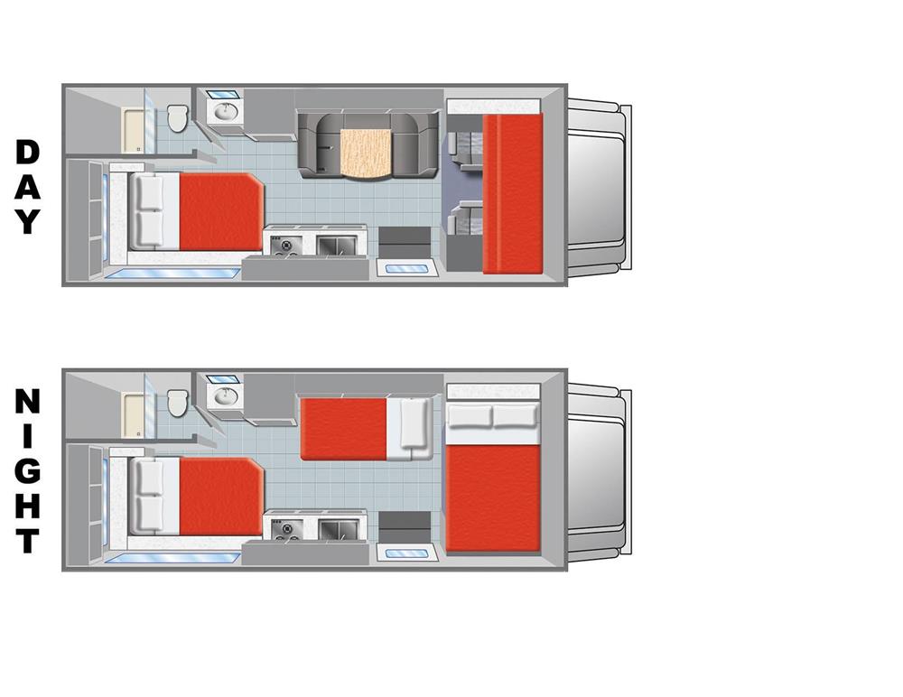 M-22 Compact Camper (Mighty Amerika) - floor plan