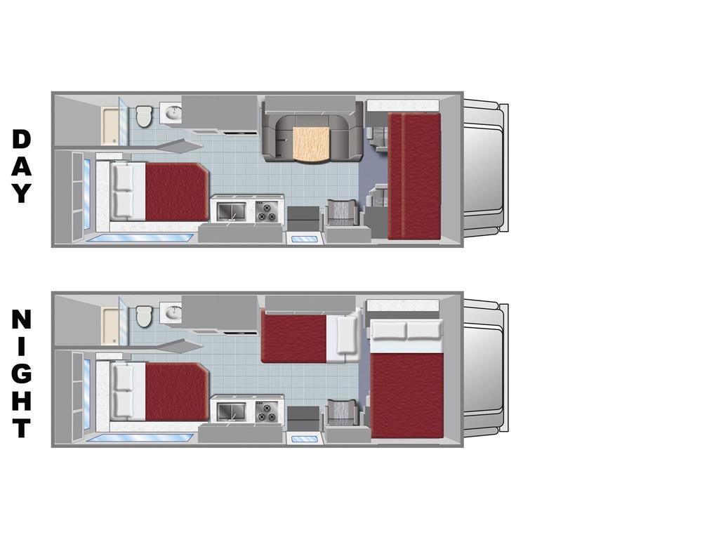 C-25 Camper (El Monte Amerika) - floor plan