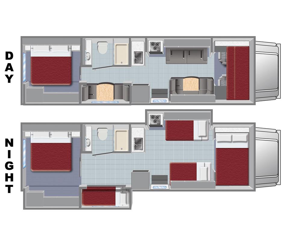 FS-31 Camper met Slide Out (El Monte Amerika) - floor plan