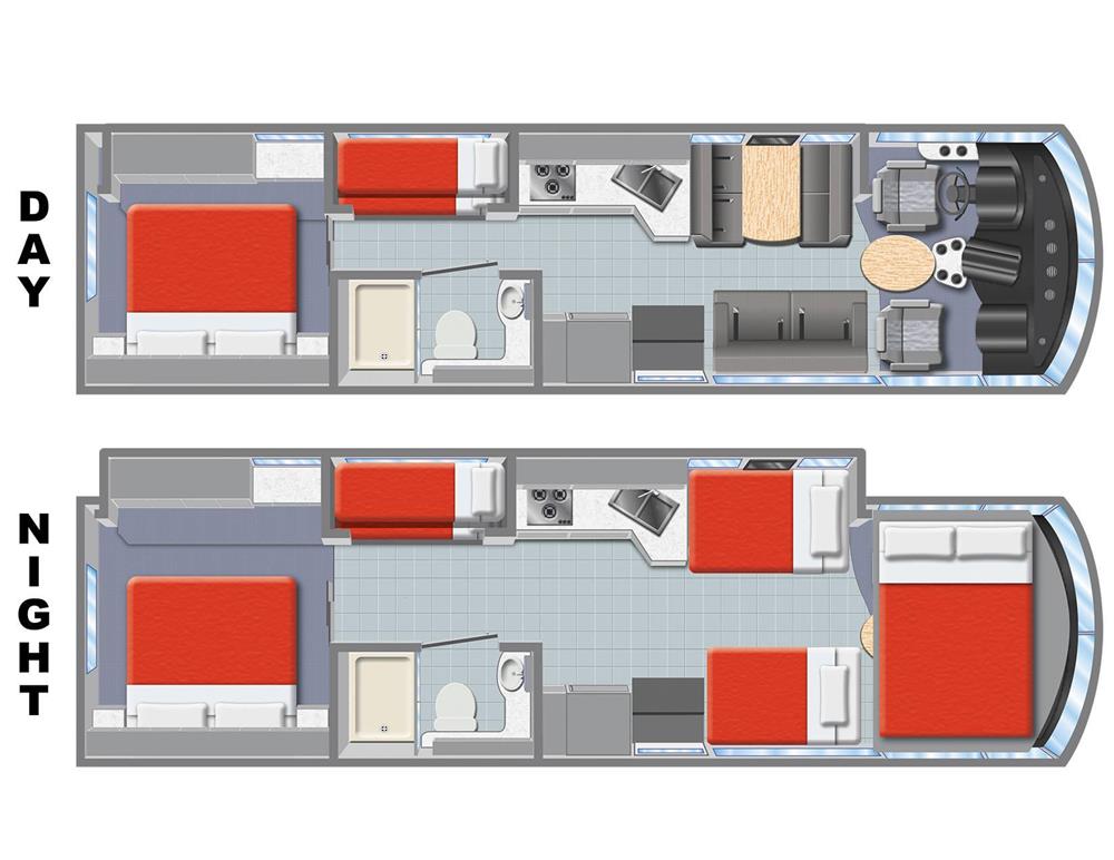 MA-33 met Slide out (Mighty Amerika) - floor plan