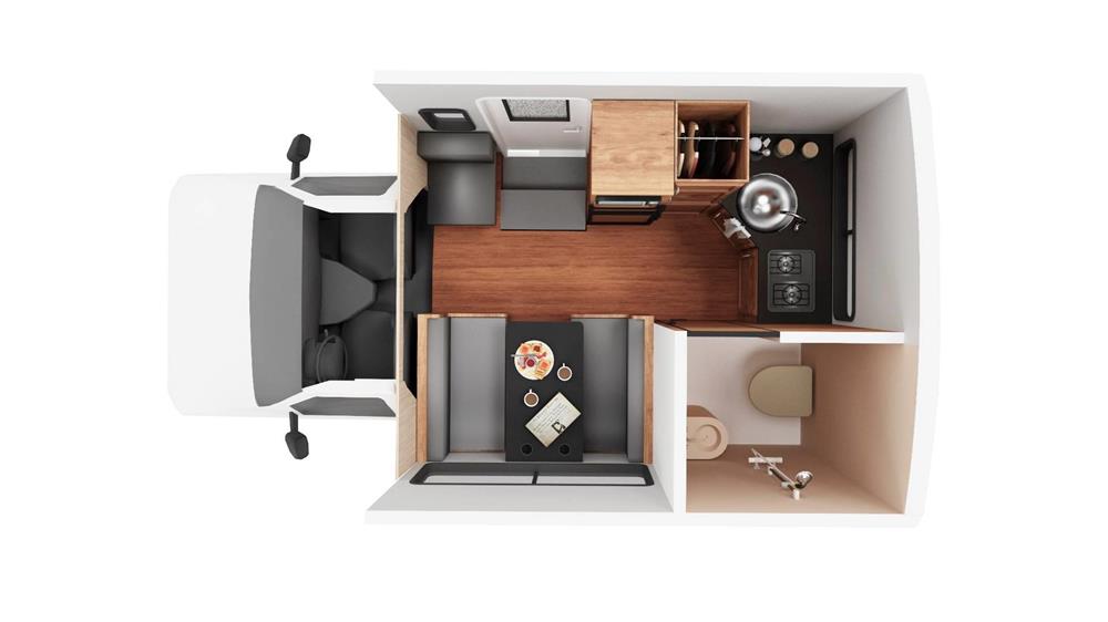 C-19 Camper (Cruise America Amerika) - floor plan day