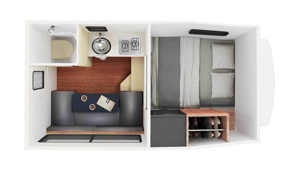 T-17 Truck Camper (Cruise Canada Canada) - floor plan day