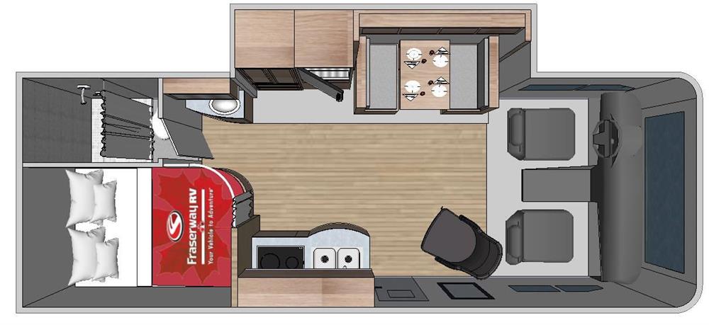 C-Large Camper met Slide Out (Fraserway Canada) - floor plan day