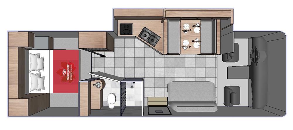 C-XLarge Camper met Slide Out (Fraserway Canada) - floor plan day