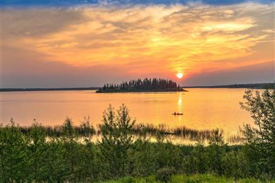 Astotin Lake in Elk Island National Park