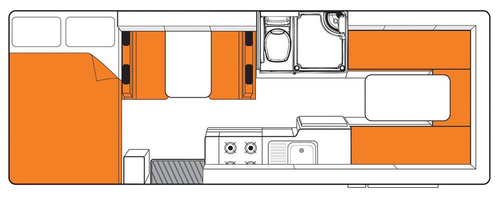 Explorer (Britz Australië) - floor plan day