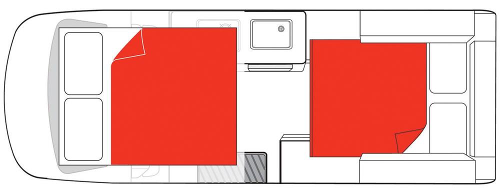 Double Down (Mighty Australië) - floor plan night