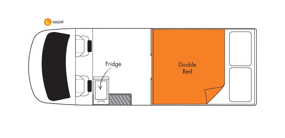 Scout 4-WD (Britz Australië) - floor plan night