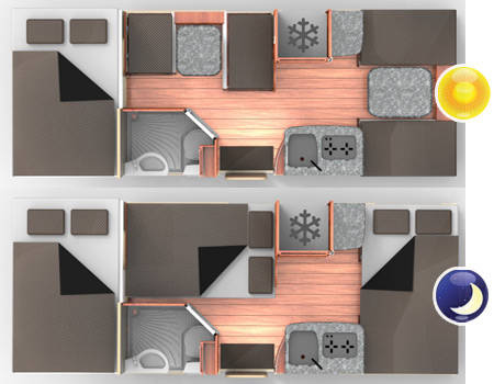 Discoverer 6 (Bobo Campers Zuid-Afrika) - floor plan