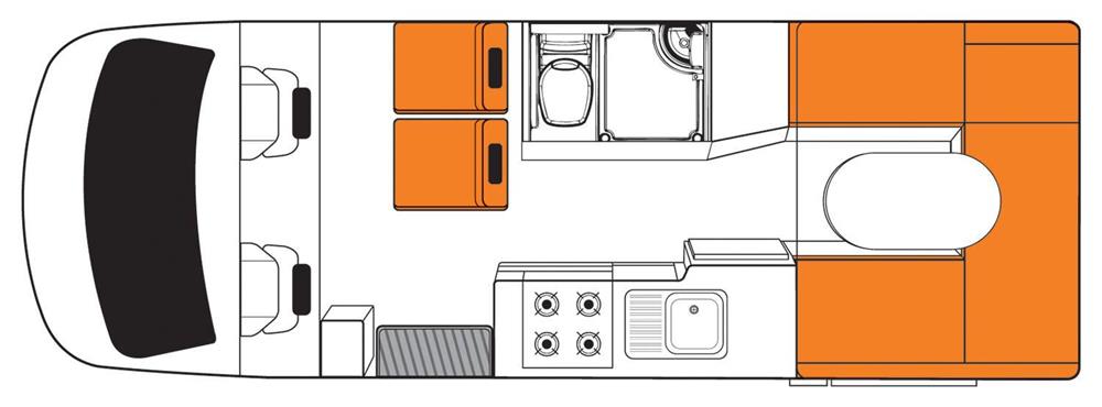 Discovery (Britz Australië) - floor plan day