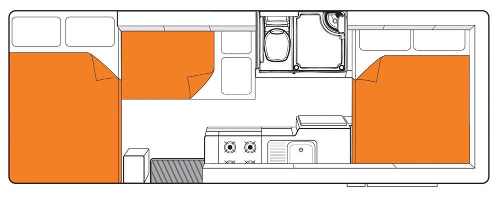 Frontier  (Britz Australië) - floor plan night