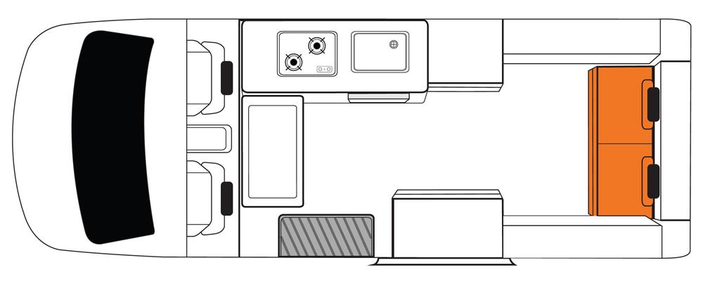 HiTop (Britz Australië) - floor plan day