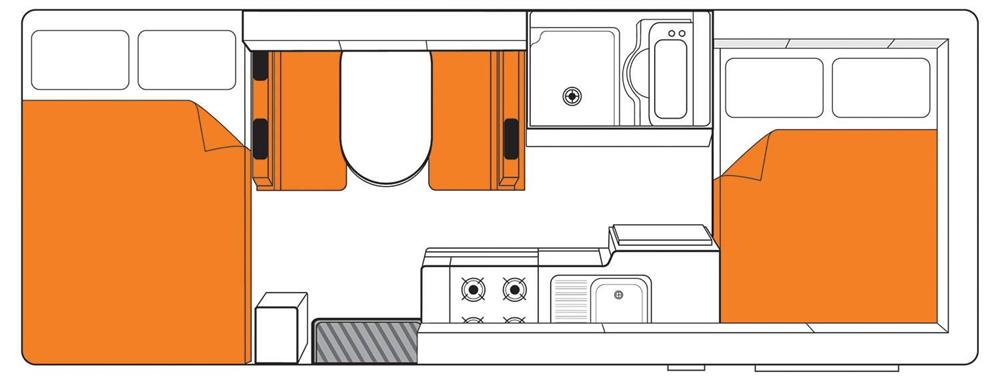 Explorer (Britz Nieuw-Zeeland) - floor plan day