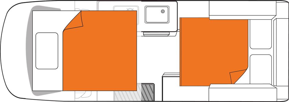 HiTop (Britz Nieuw-Zeeland) - floor plan night