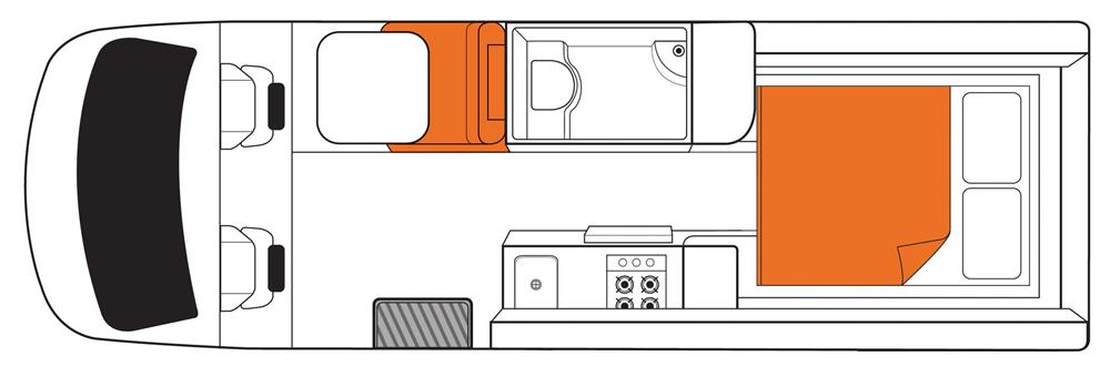 Venturer (Britz Australië) - floor plan night