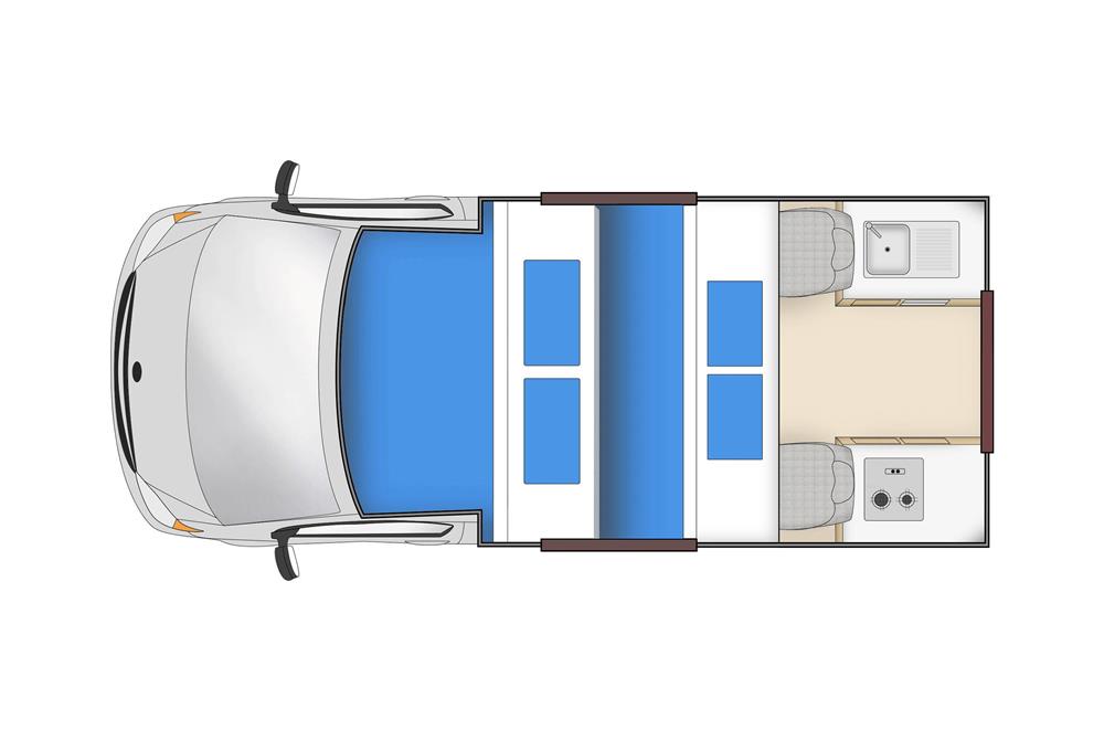 Cheapa Endeavour (Cheapa Campa Nieuw-Zeeland) - floor plan night