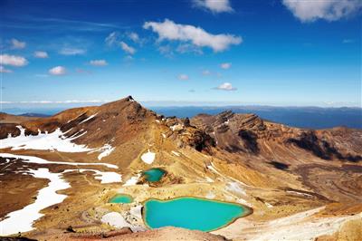 Emerald Lakes in Tongariro National Park