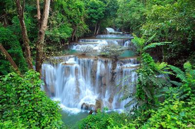 Erawan watervallen, Kanchanaburi