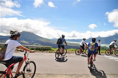 Fietstocht bij Mount Batur