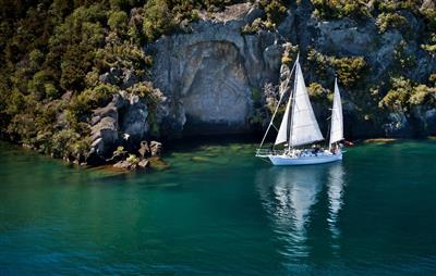 Maori-rotstekeningen bij Lake Taupo