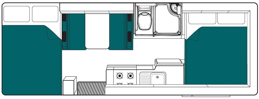 Beach (Maui Australië) - floor plan night