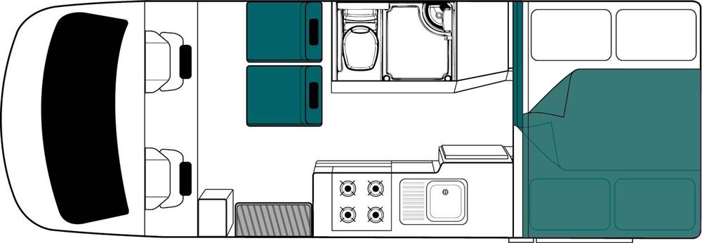 Cascade (Maui Australië) - floor plan night