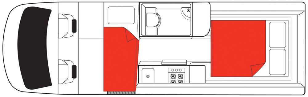 Deuce Plus (Mighty Australië) - floor plan night