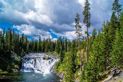 Moose Falls in Yellowstone National Park