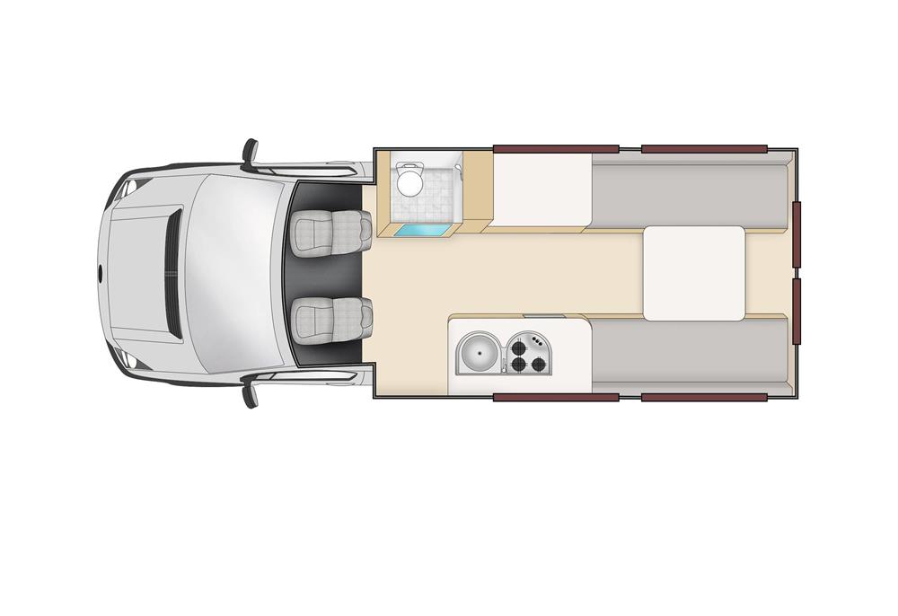 Euro Tourer (Apollo Nieuw-Zeeland) - floor plan day