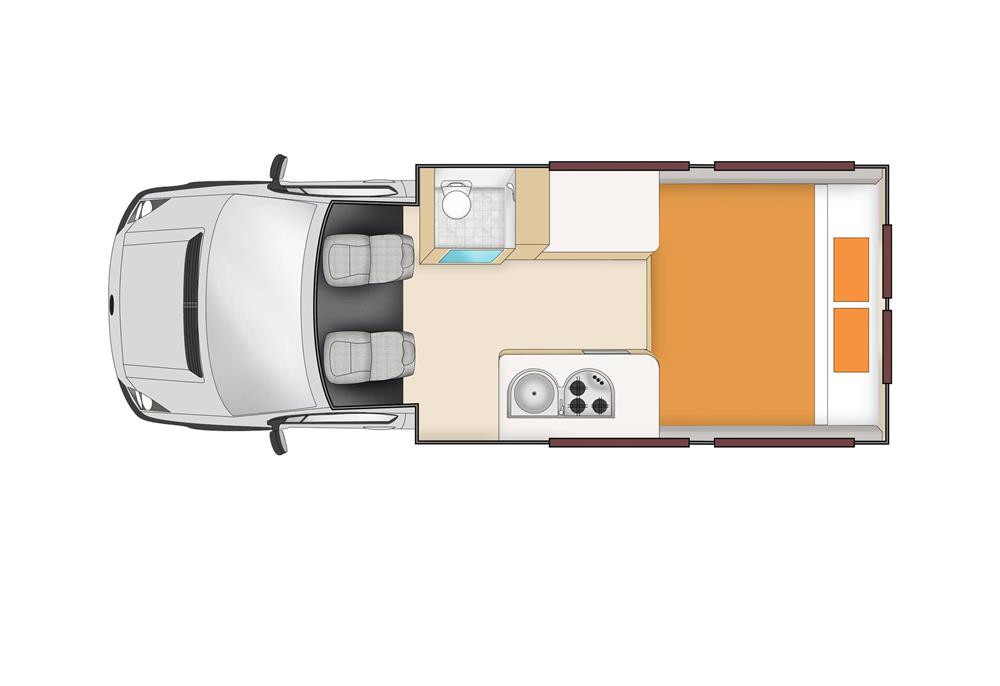 Euro Tourer (Apollo Nieuw-Zeeland) - floor plan night