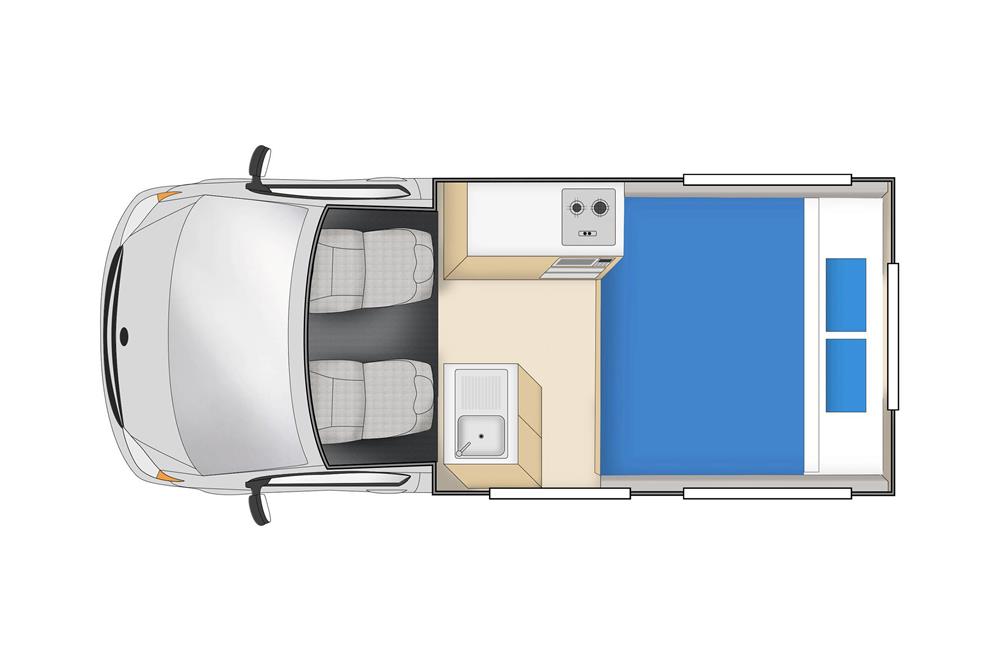 Cheapa HiTop (Cheapa Campa Nieuw-Zeeland) - floor plan night