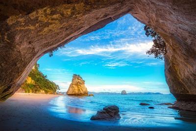 Nieuw-Zeeland, Noordereiland, Coromandel, Cathedral Cove