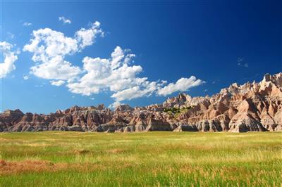 Prairie in het Badlands National Park