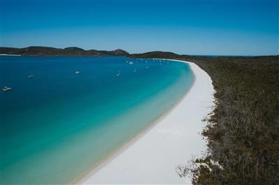 Whitehaven Beach, Whitsundays, Australië (Bron: Tourism and Events Queensland)