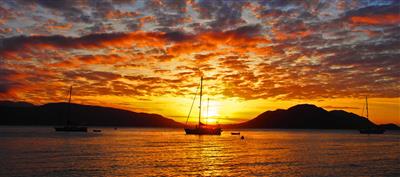 Zonsondergang, Whitsundays